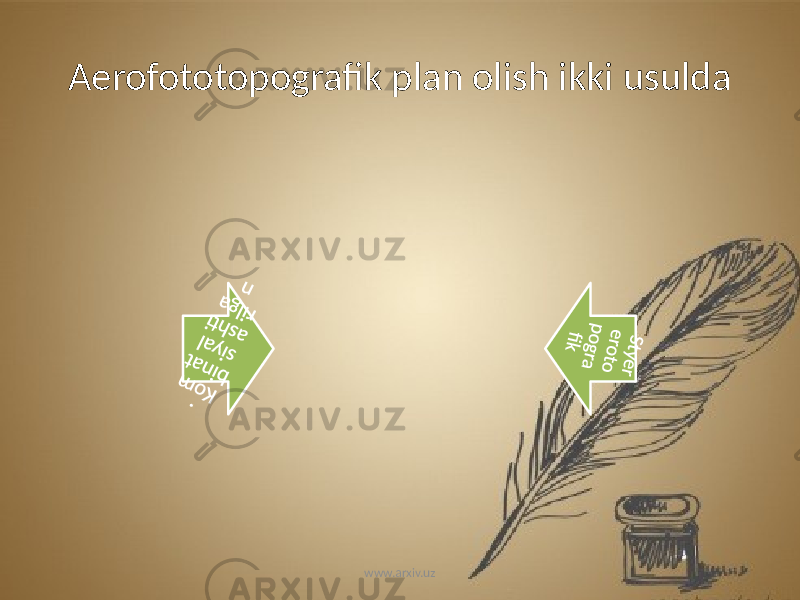 Aerofototopografik plan olish ikki usulda www.arxiv.uz 