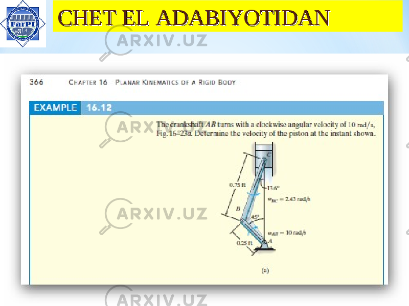 CHET EL ADABIYOTIDANCHET EL ADABIYOTIDAN 