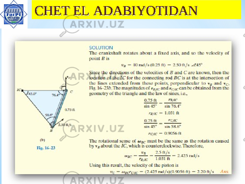 CHET EL ADABIYOTIDANCHET EL ADABIYOTIDAN 