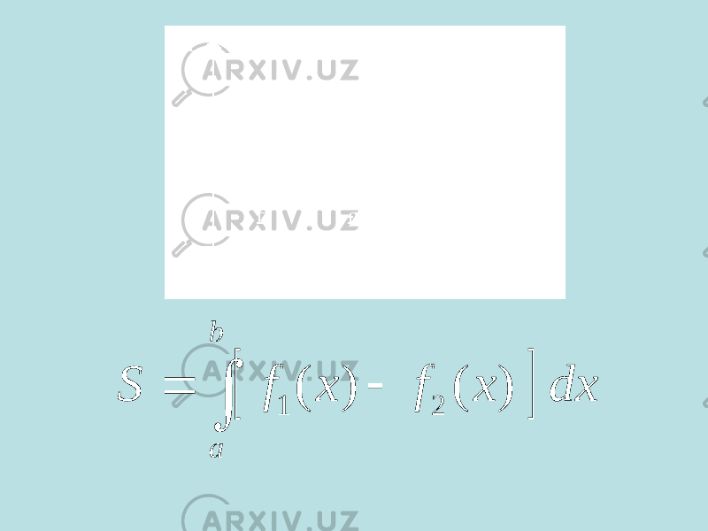  1 2 ( ) ( )b a S f x f x dx    