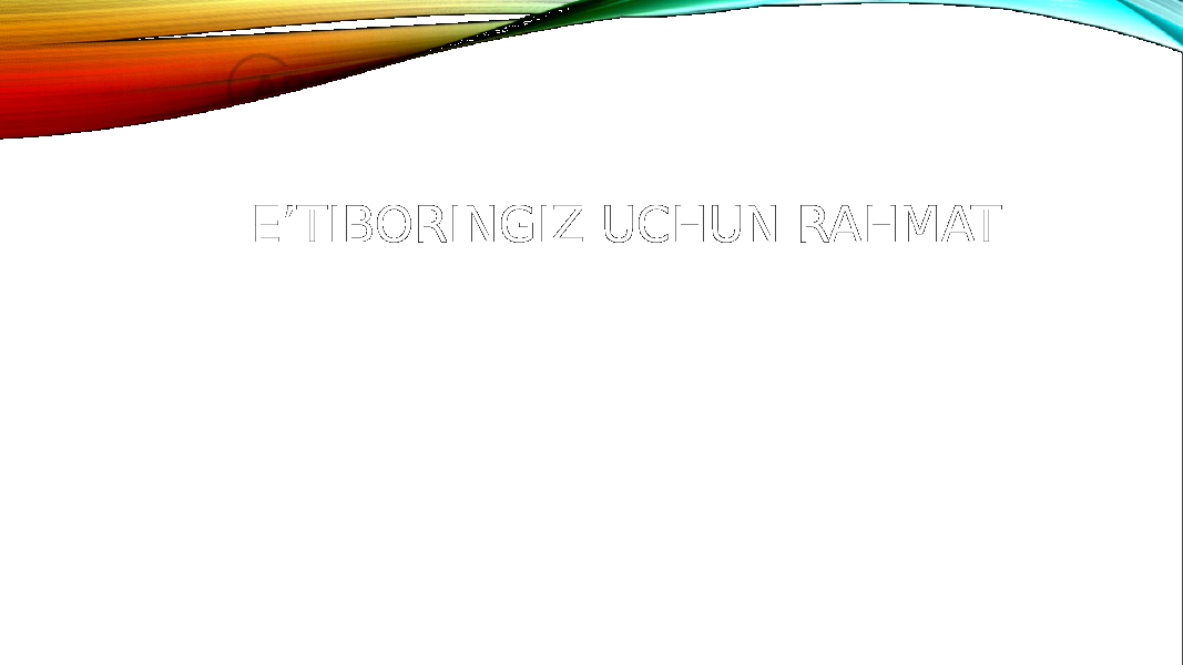 E’TIBORINGIZ UCHUN RAHMAT 