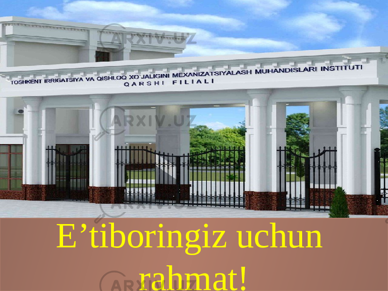 E’tiboringiz uchun rahmat! 2B2A 1A0E 