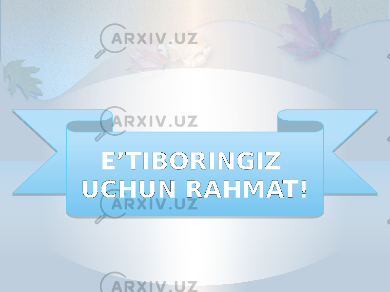 E’TIBORINGIZ UCHUN RAHMAT!1B 24 