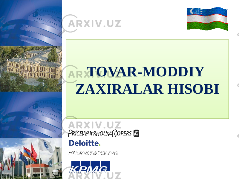 TOVAR-MODDIY ZAXIRALAR HISOBI 01 0C 