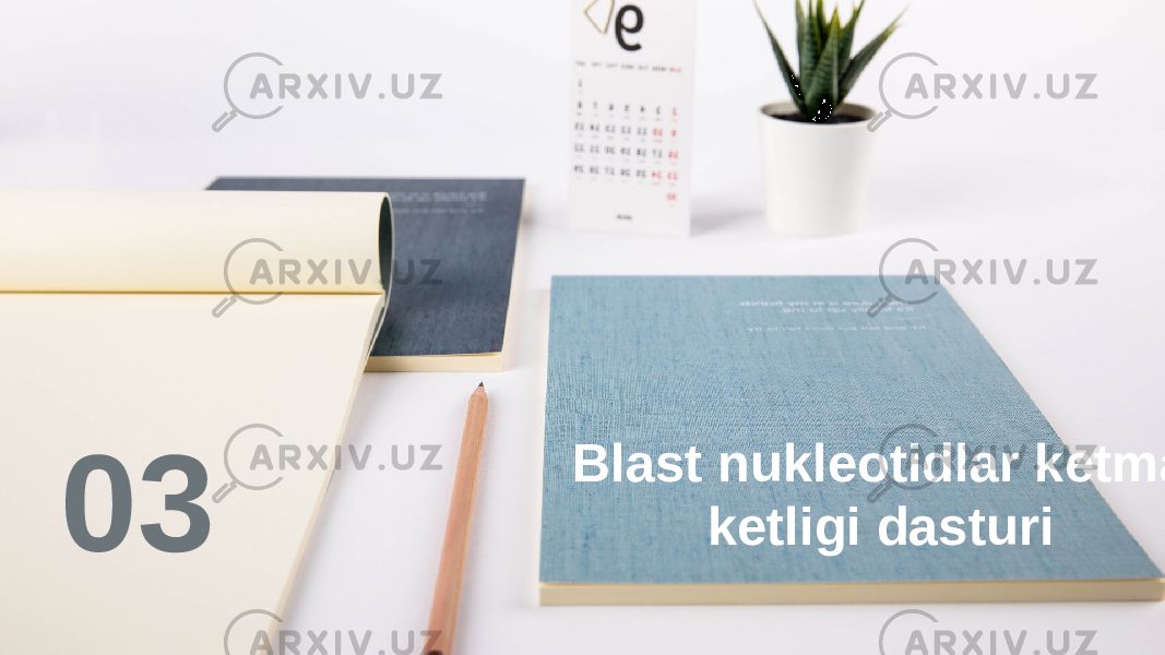 03 Blast nukleotidlar ketma ketligi dasturi 