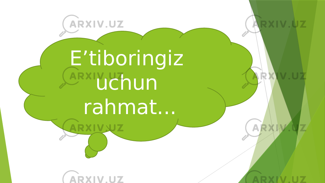 E’tiboringiz uchun rahmat... 