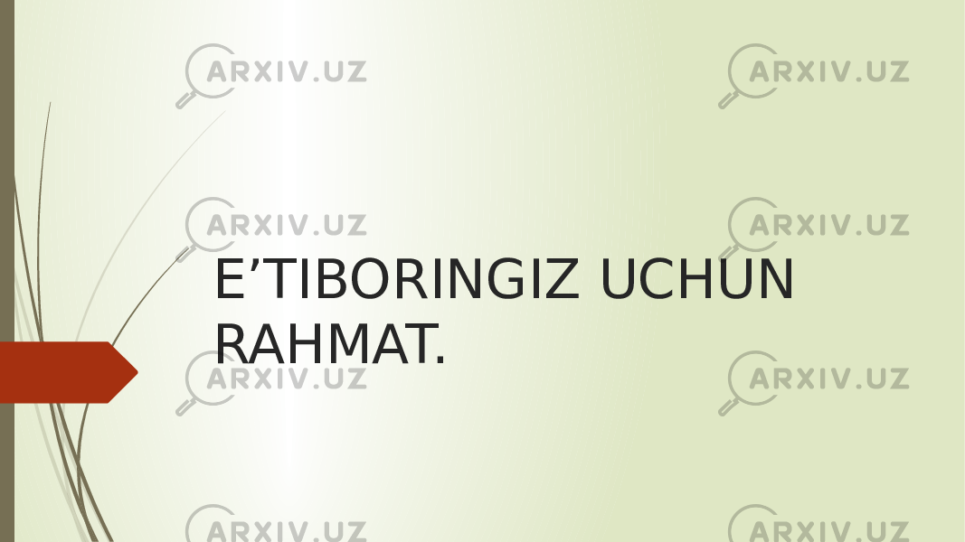 E’TIBORINGIZ UCHUN RAHMAT. 