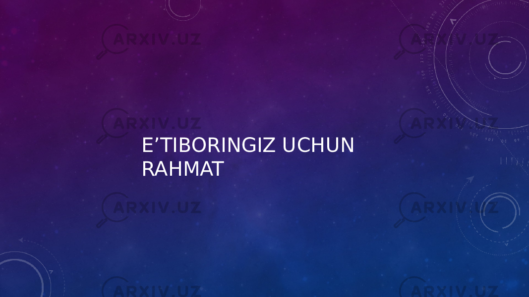 E’TIBORINGIZ UCHUN RAHMAT 