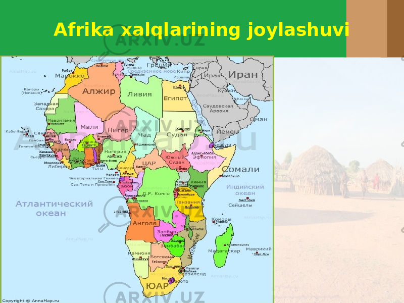 Afrika xalqlarining joylashuvi 