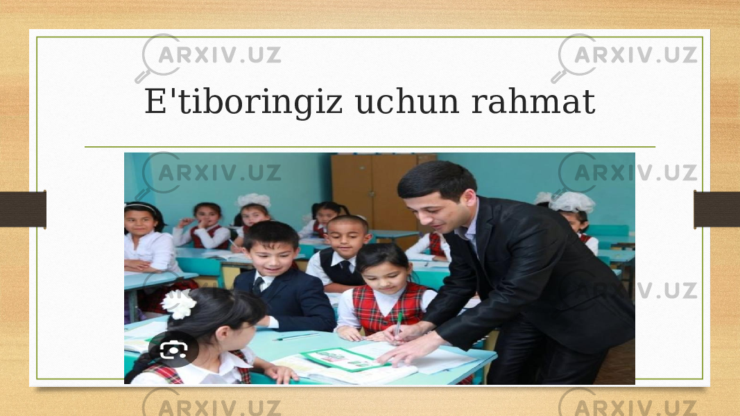 E&#39;tiboringiz uchun rahmat 