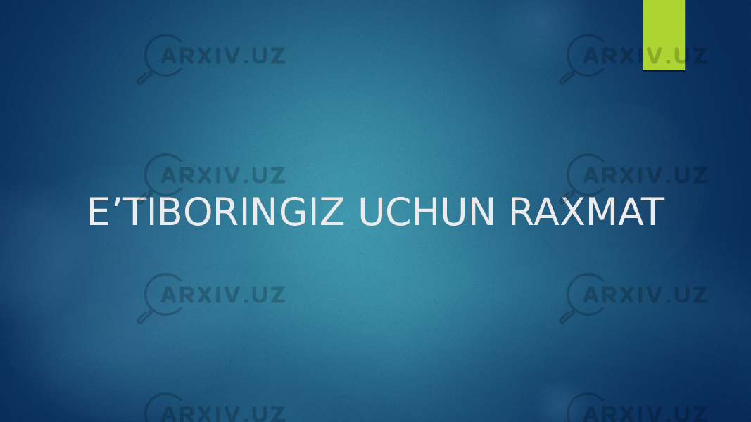 E’TIBORINGIZ UCHUN RAXMAT 