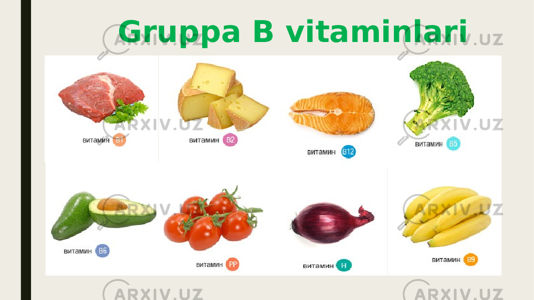 Gruppa B vitaminlari 