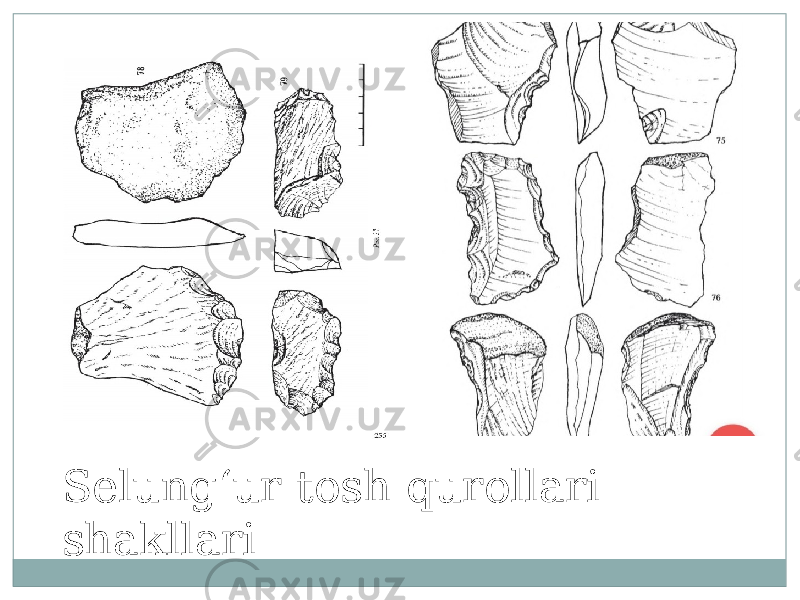 Selungʻur tosh qurollari shakllari 