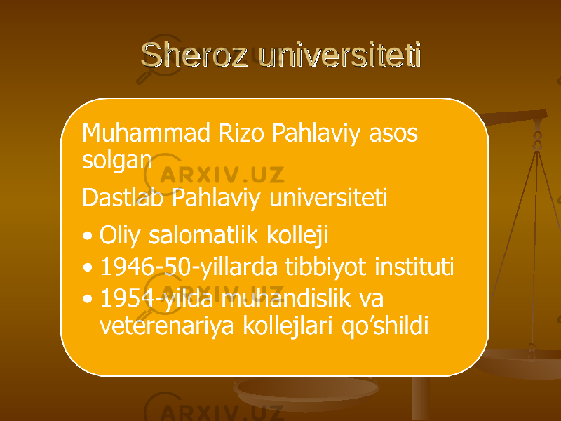 Sheroz universitetiSheroz universiteti 