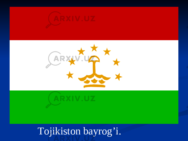 Tojikiston bayrog’i. 