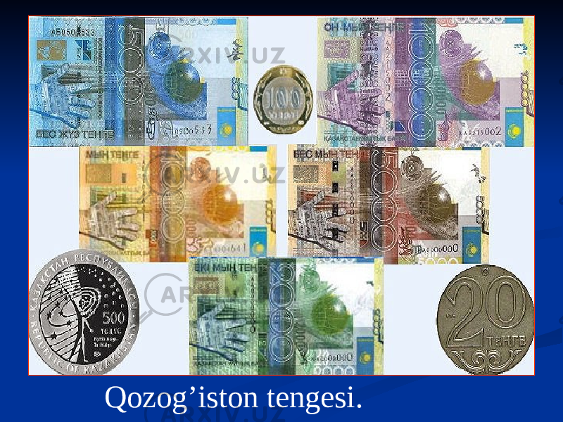 Qozog’iston tengesi. 