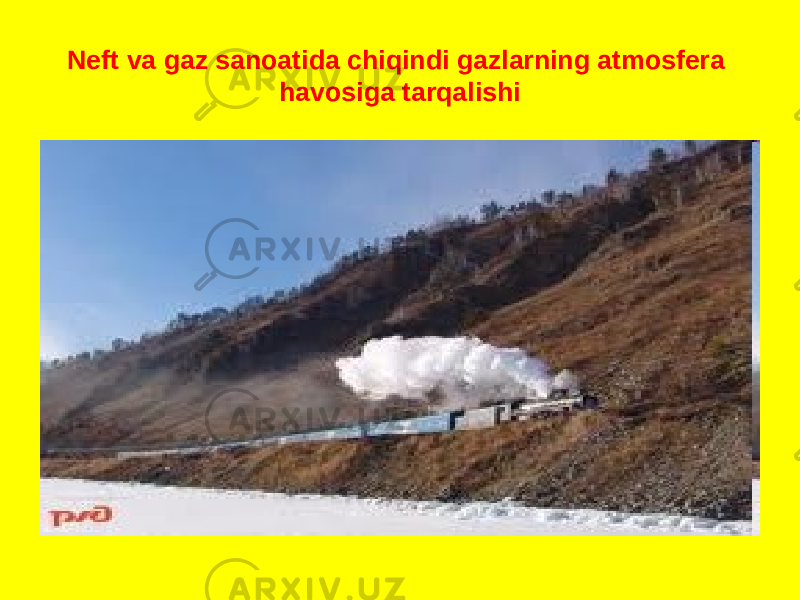 Neft va gaz sanoatida chiqindi gazlarning atmosfera havosiga tarqalishi 