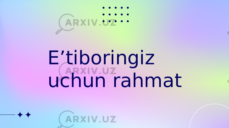 E’tiboringiz uchun rahmat 