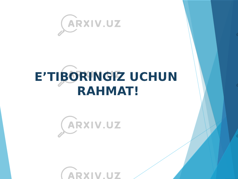 E’TIBORINGIZ UCHUN RAHMAT! 