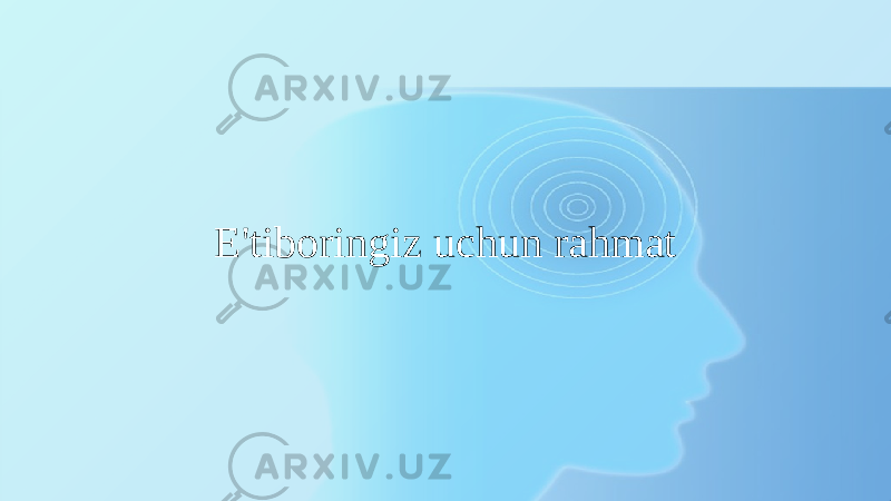 E&#39;tiboringiz uchun rahmat 