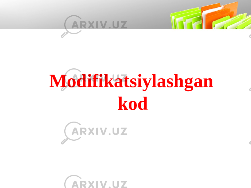  Modifikatsiylashgan kod 