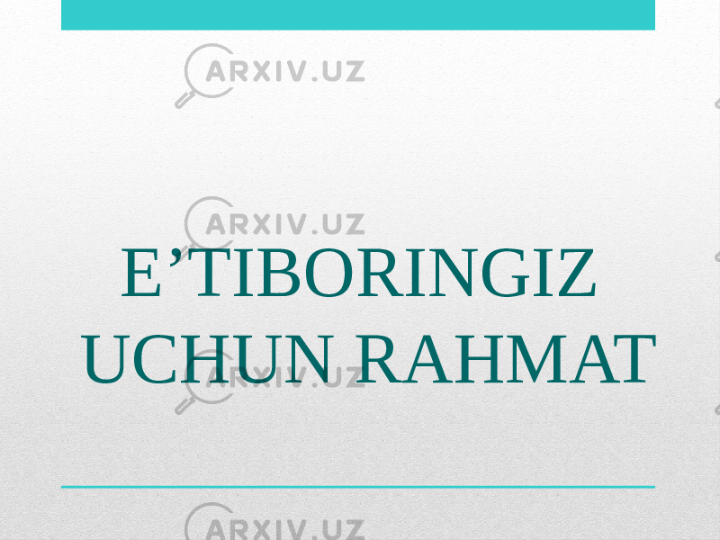 E’TIBORINGIZ UCHUN RAHMAT 