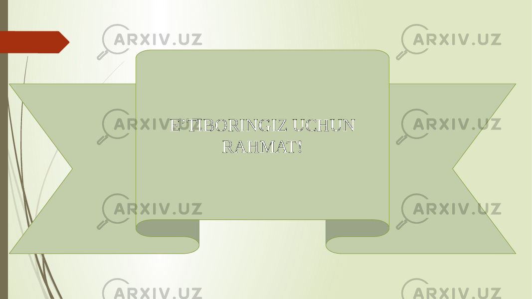 E’TIBORINGIZ UCHUN RAHMAT! 