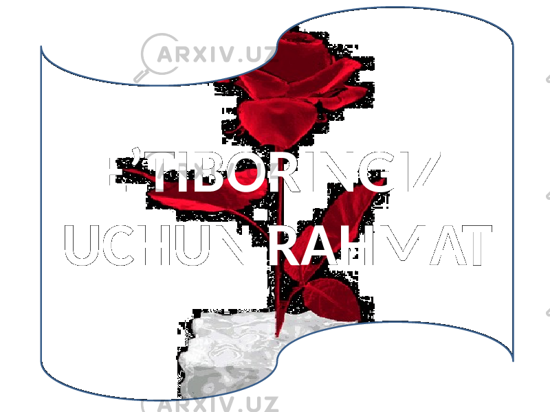 E’TIBORINGIZ UCHUN RAHMAT 