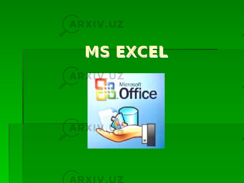 MS EXCELMS EXCEL 