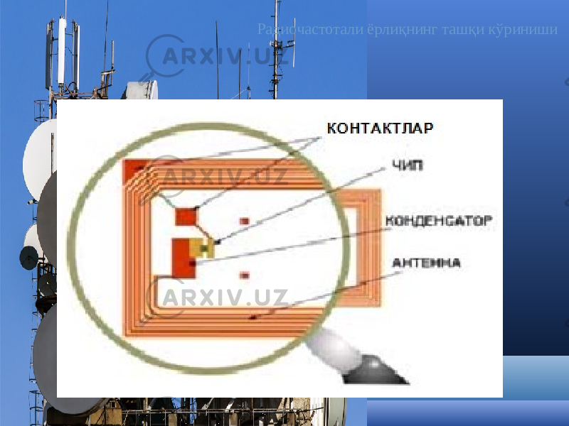 Радиочастотали ёрлиқнинг ташқи кўриниши 