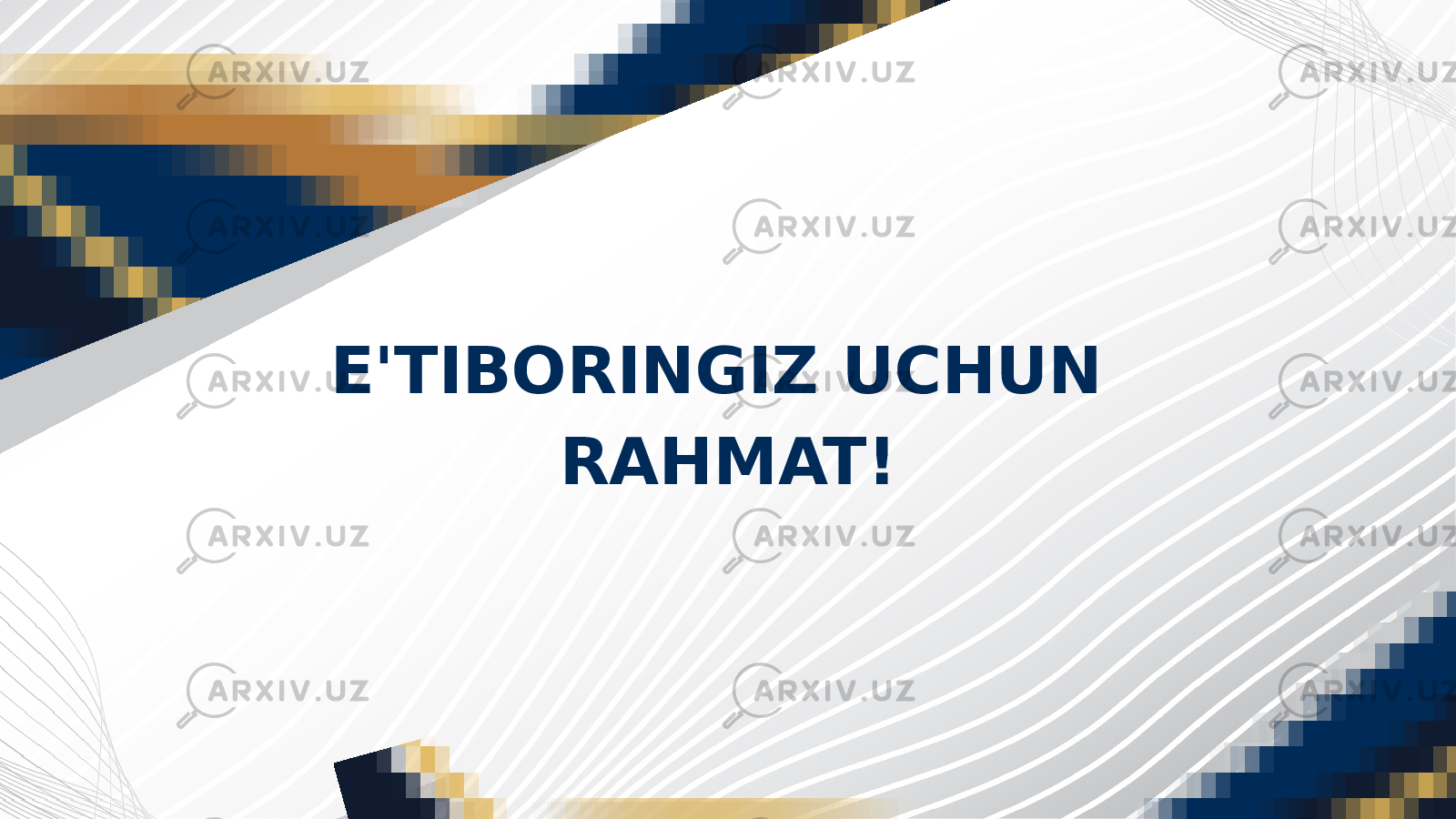 E&#39;TIBORINGIZ UCHUN RAHMAT! 