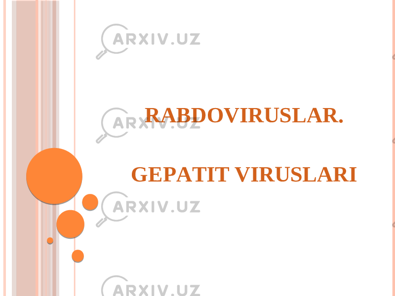 RАBDOVIRUSLАR. GEPАTIT VIRUSLАRI 