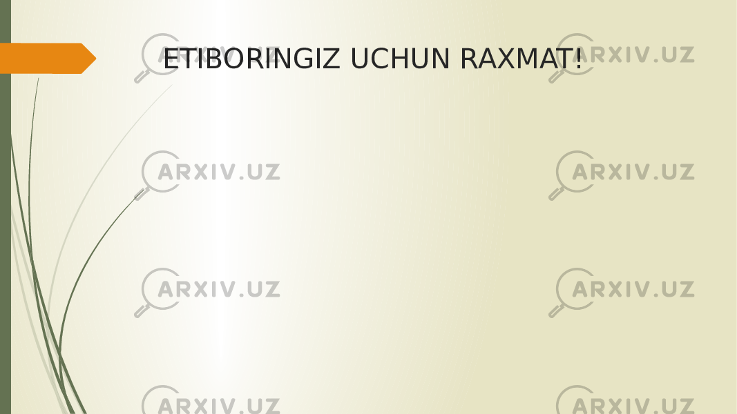 ETIBORINGIZ UCHUN RAXMAT! 