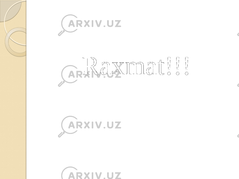 Raxmat!!! 