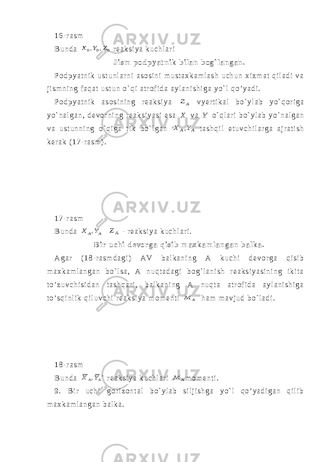 1 6 - r a s m B u n d a 0 0 0 , , Z Y X r e a k s i y a k u c h l a r i J i s m p o d p y a t n i k b i l a n b o g ` l a n g a n . P o d p y a t n i k u s t u n l a r n i a s o s i n i m u s t a x k a m l a s h u c h u n x i z m a t q i l a d i v a j i s m n i n g f a q a t u s t u n o ` q i a t r o f i d a a y l a n i s h i g a y o ` l q o ’ y a d i . P o d p y a t n i k a s o s i n i n g r e a k s i y a A Z v y e r t i k a l b o ` y l a b y o ` q o r i g a y o ` n a l g a n , d e v o r n i n g r e a k s i y a s i e s a X v a Y o ` q l a r i b o ` y l a b y o ` n a l g a n v a u s t u n n i n g o ` q i g a t i k b o ` l g a n A A Y X , t a s h q i l e t u v c h i l a r g a a j r a t i s h k e r a k ( 1 7 - r a s m ) . 1 7 - r a s m B u n d a A A Y X , A Z - r e a k s i y a k u c h l a r i . B i r u c h i d e v o r g a q i s i b m a x k a m l a n g a n b a l k a . A g a r ( 1 8 - r a s m d a g i ) A V b a l k a n i n g A k u c h i d e v o r g a q i s i b m a x k a m l a n g a n b o ` l s a , A n u q t a d a g i b o g ` l a n i s h r e a k s i y a s i n i n g i k i t a t o ’ z u v c h i s i d a n t a s h q a r i , b a l k a n i n g A n u q t a a t r o f i d a a y l a n i s h i g a t o ’ s q i n l i k q i l u v c h i r e a k s i y a m o m e n t i A М h a m m a v j u d b o ` l a d i . 1 8 - r a s m B u n d a ` , A A Y X r e a k s i y a k u c h l a r i A M m o m e n t i . 9 . B i r u c h i g o r i z o n t a l b o ` y l a b s i l j i s h g a y o ` l q o ’ y a d i g a n q i l i b m a x k a m l a n g a n b a l k a . 
