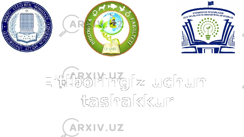 E&#39;tiboringiz uchun tashakkur 