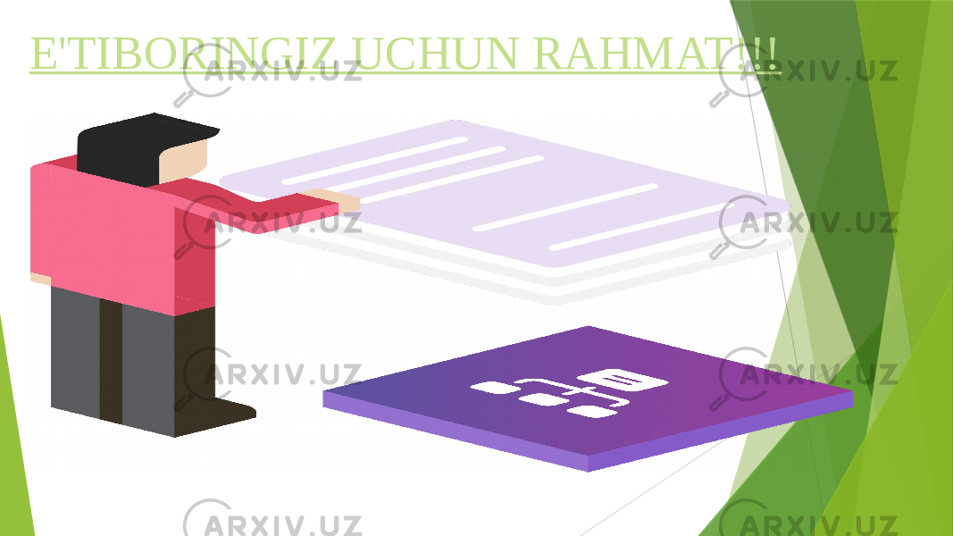 E&#39;TIBORINGIZ UCHUN RAHMAT!!! 