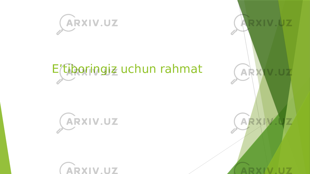 E’tiboringiz uchun rahmat 