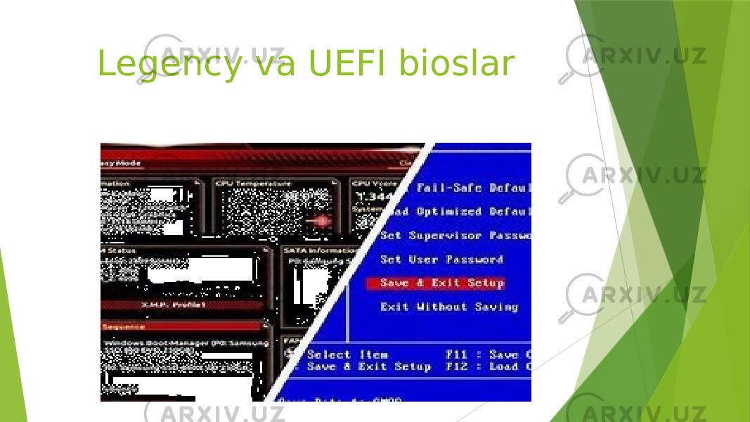 Legency va UEFI bioslar 