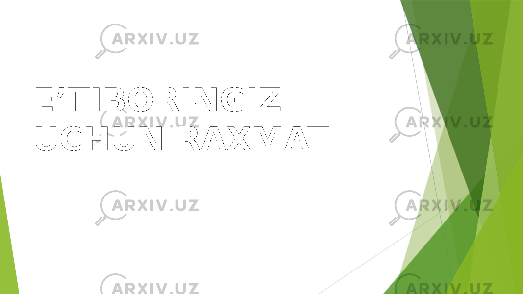 E’TIBORINGIZ UCHUN RAXMAT 