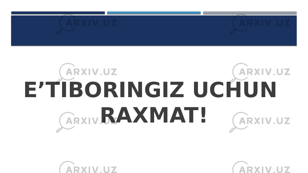 E’TIBORINGIZ UCHUN RAXMAT! 