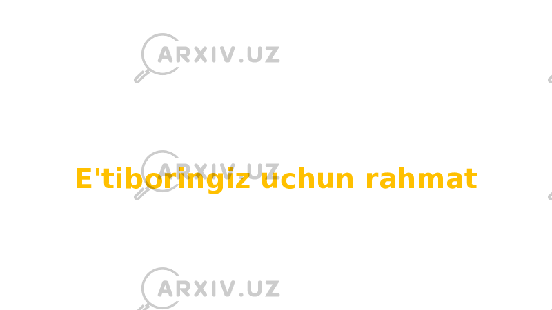 E&#39;tiboringiz uchun rahmat 