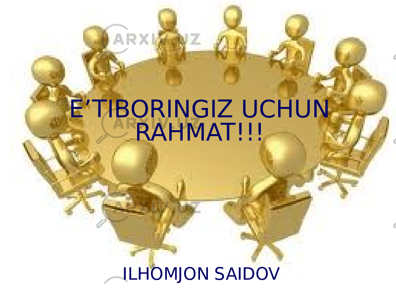 E’TIBORINGIZ UCHUN RAHMAT !!! ILHOMJON SAIDOV 
