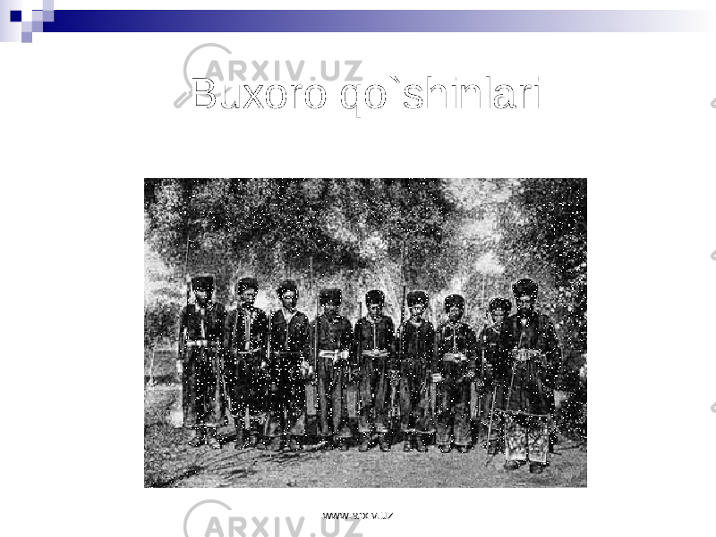 Buxoro qo`shinlari www.arxiv.uz 