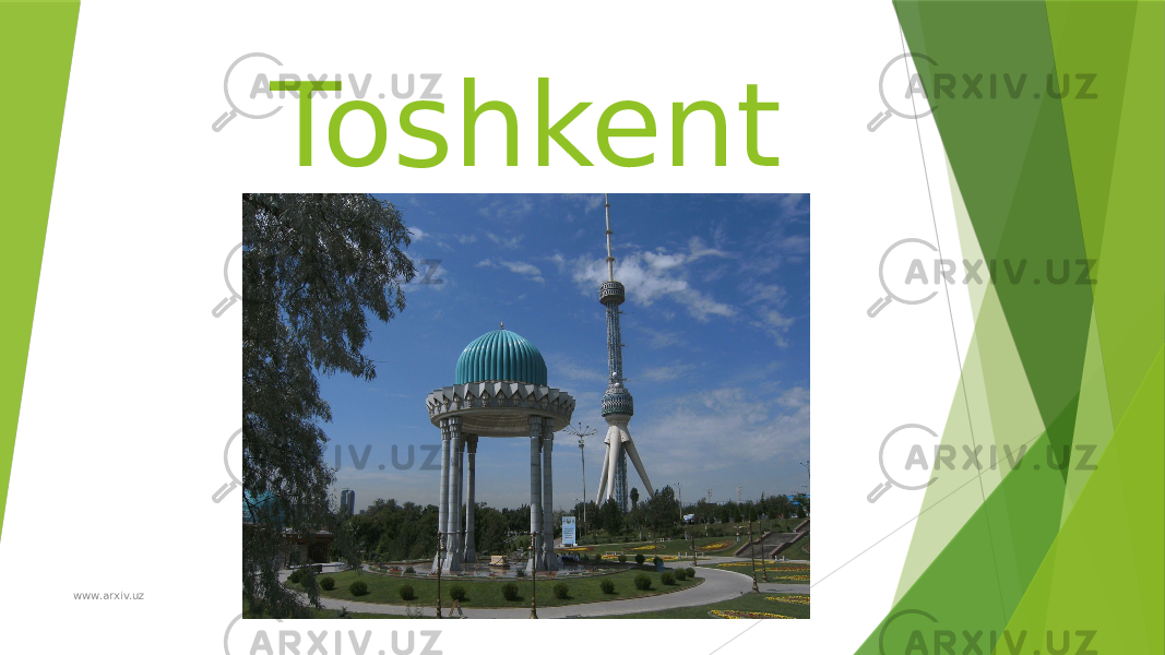 Toshkent www.arxiv.uz 