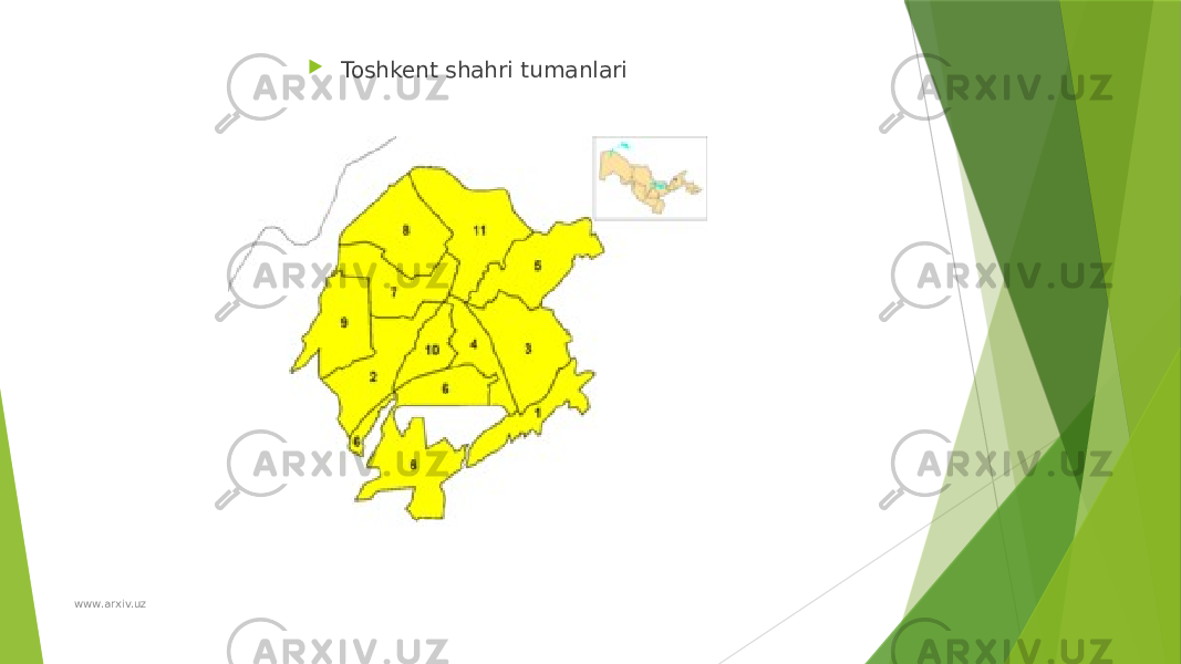  Toshkent shahri tumanlari www.arxiv.uz 