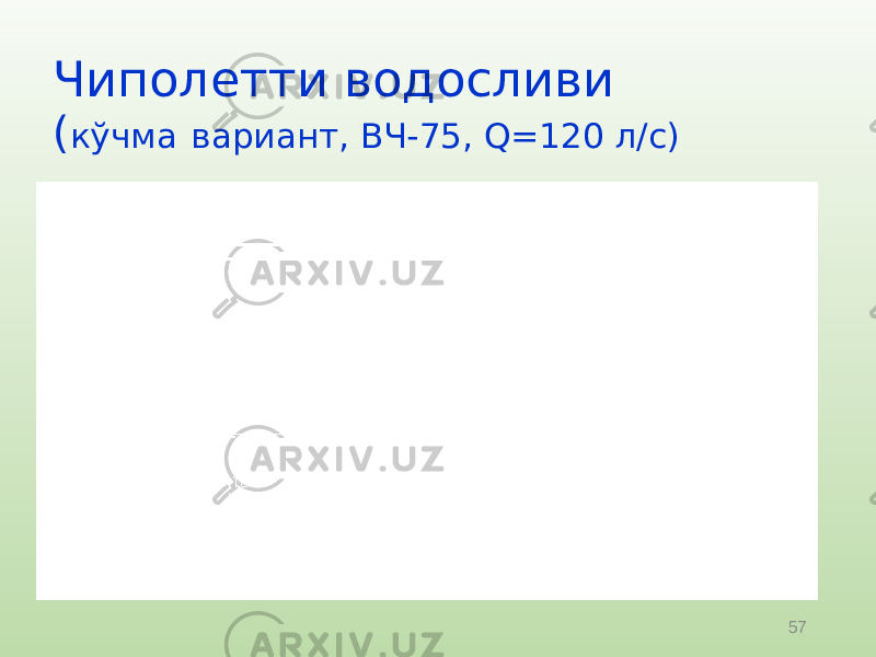 57Чиполетти водосливи ( кўчма вариант, ВЧ-75, Q=120 л/с) 