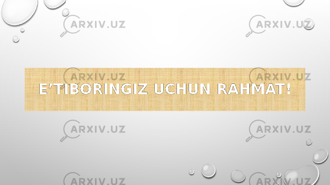 E’TIBORINGIZ UCHUN RAHMAT! 