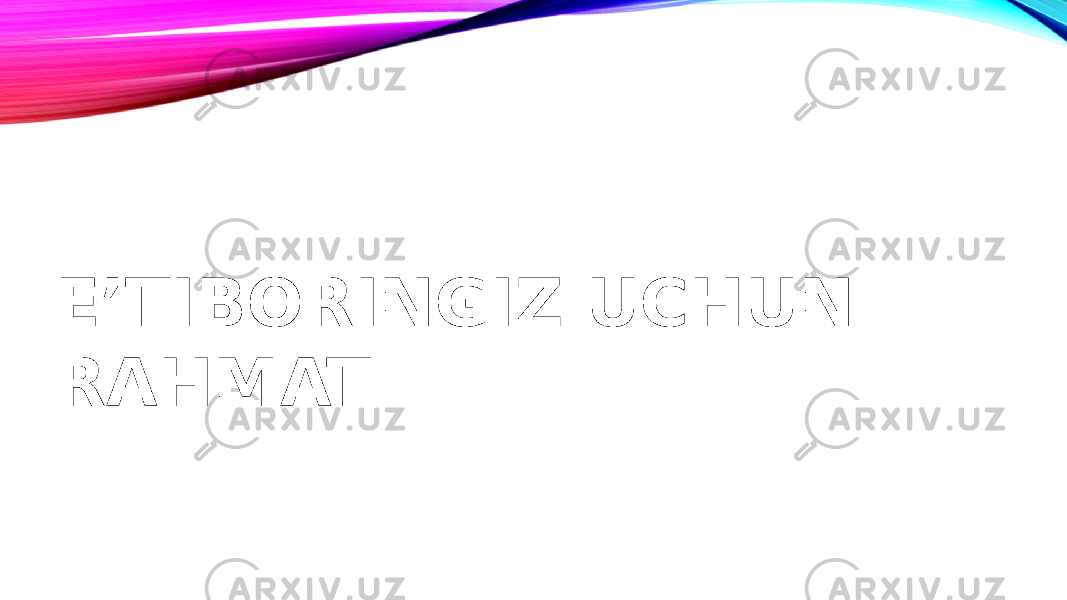 E’TIBORINGIZ UCHUN RAHMAT 