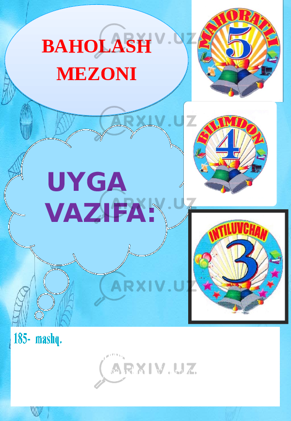  UYGA VAZIFA:BAHOLASH MEZONI2E282917 01 